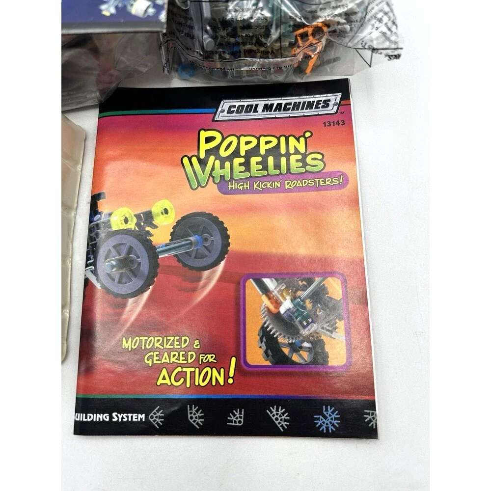 K'Nex Popping Wheelies Building Set Cool Machines #13143 NEW NO BOX